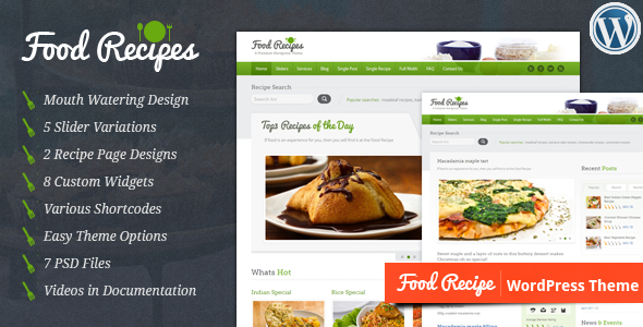 Foodrecipe wordpress theme